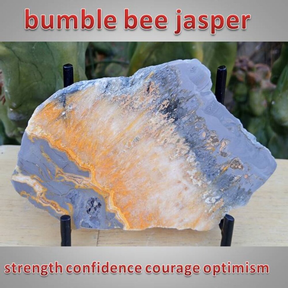 Bumble Bee Jasper crystal slab 1 strength courage abundance happiness creativity